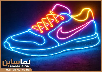 تابلو نئون فلکسی طرح کتونی
